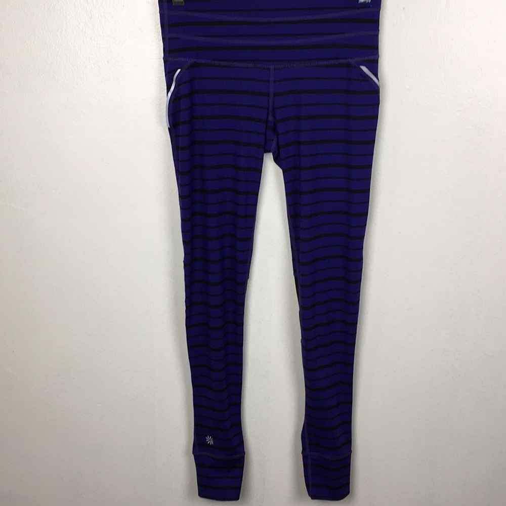 Athleta Purple And Black Workout Leggings